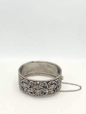 Mythical Creatures Vtg Marino North Wind Griffin Gargoyle Hinged Bangle Bracelet
